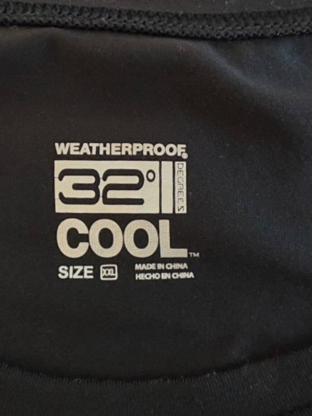 Weatherproof 32 Degrees Cool Black Performance T-Shirt Men's XXL Short Sleeve - Picture 4 of 6
